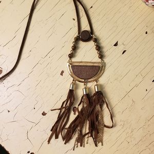 Boho/Country Faux Leather Necklace